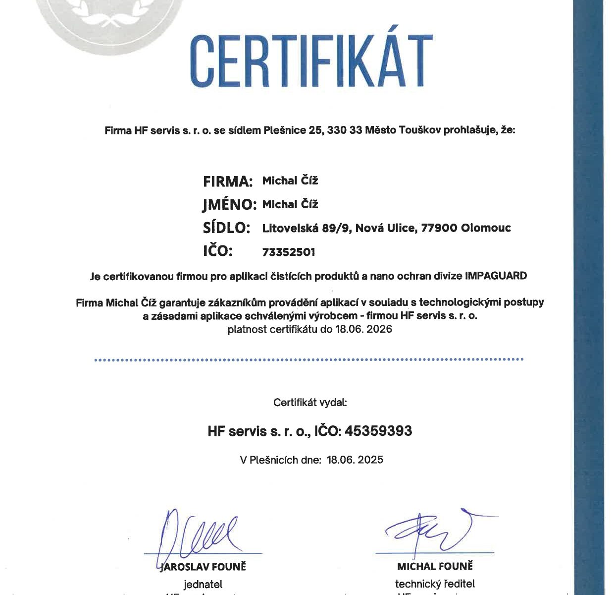 certifikat
